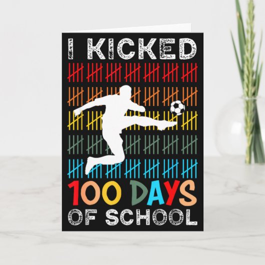 学校のサッカーを100日蹴った 100日目のスポーツ カード (正面)