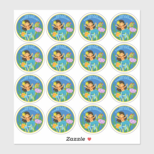 学校のシールこんにちは3年生！ シール (シート)