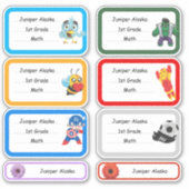 学校のシールラベルビニール、パーソナライズ。 シール (正面)