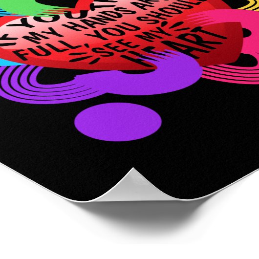 学校のソーシャルワーカーのハートハンド ポスター (角)