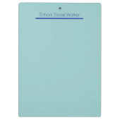 学校のソーシャルワーカーの用箋挟 クリップボード (裏面)