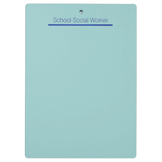 学校のソーシャルワーカーの用箋挟 クリップボード (裏面)