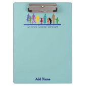 学校のソーシャルワーカーの用箋挟 クリップボード (正面)
