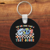 学校のテスト日あなたはテストスコア以上である キーホルダー (正面)