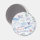 学校のドードルがたくさん マグネット (正面/裏面)