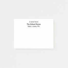 学校のナースと名前のポストイットのメモ ポストイット