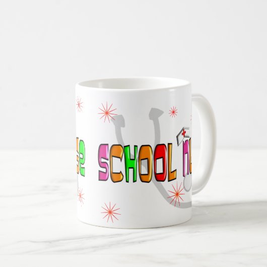 学校のナースのギフト及びTシャツ コーヒーマグカップ (正面右)