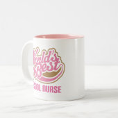 学校のナースのギフト ツートーンマグカップ (正面左)