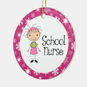 学校のナースのクリスマスのオーナメント セラミックオーナメント (左)