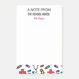 学校のナースのパーソナライズなおもしろいからのノート ポストイット