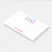 学校のナースのパーソナライズな水彩画のタイポグラフィ ポストイット (アングル)