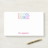 学校のナースのパーソナライズな水彩画のタイポグラフィ ポストイット (デスク)