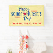 学校のナースの日の旗 横断幕 (インサイチュ)