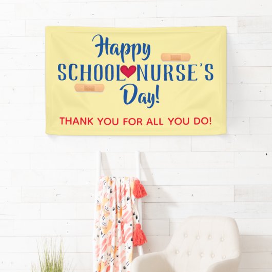 学校のナースの日の旗 横断幕 (インサイチュ)