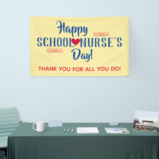 学校のナースの日の旗 横断幕 (トレードショー)