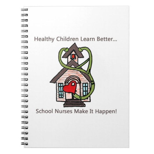 学校のナースの渦巻きノート。 ノートブック (正面)