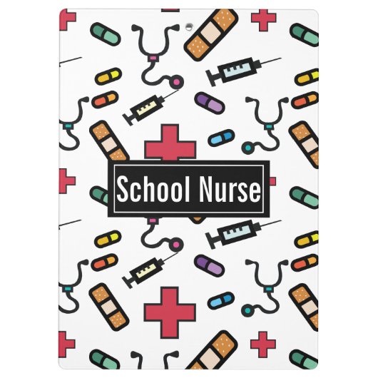 学校のナースのMedcialの模範的な看護婦 クリップボード (裏面)