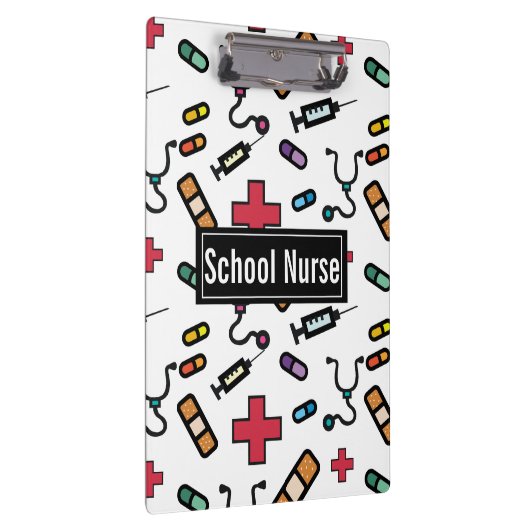 学校のナースのMedcialの模範的な看護婦 クリップボード (右)