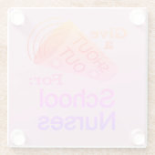 学校のナースガラスのコースターのために叫ぶ ガラスコースター (裏面)