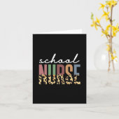 学校のナースチーターナース感謝のギフト カード (黄色い花)