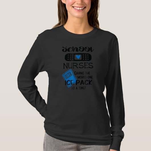 学校のナース救はTで世界一のアイスパックを Tシャツ (正面)