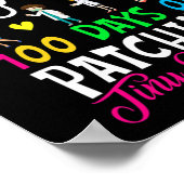 学校のナース100日のパッチ小さな人間のおもしろい ポスター (角)