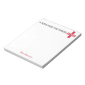 学校のナース パーソナライズされた ノートパッド (回転)