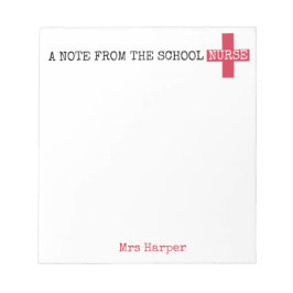 学校のナース パーソナライズされた ノートパッド