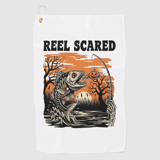 学校のハロウィーンにはグールすぎる ゴルフタオル (正面)