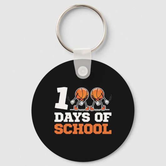 学校のバスケットボールキッズ100学校の日2 キーホルダー (正面)