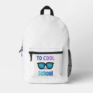 学校のバッグパックには涼しすぎる 😎 プリントバックパック