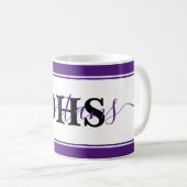 学校のパーソナライズされたカラーブロック コーヒーマグカップ (正面右)