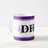 学校のパーソナライズされたカラーブロック コーヒーマグカップ (正面左)