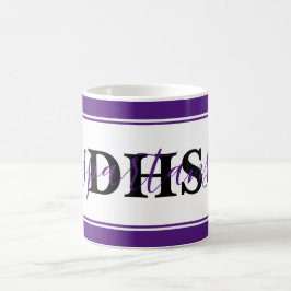 学校のパーソナライズされたカラーブロック コーヒーマグカップ