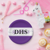 学校のパーソナライズされたカラーブロック ペーパープレート (パーティー)