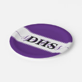 学校のパーソナライズされたカラーブロック ペーパープレート (アングル)