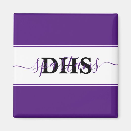 学校のパーソナライズされたカラーブロック マグネット (正面)