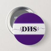 学校のパーソナライズされたカラーブロック 缶バッジ (正面&裏面)