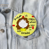 学校のパーソナライズなボタン-等級をカスタマイズ 缶バッジ (インサイチュ)