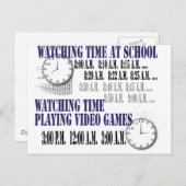 学校のビデオ・ゲーマーの時間を見る ポストカード (正面/裏面)