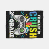 学校のビデオGaに2年生のCkを押し潰す準備ができている フリースブランケット (正面(横))