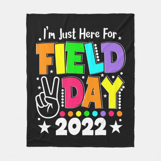 学校のフィールドの日先生フィールドDのためにここにいる フリースブランケット (正面)