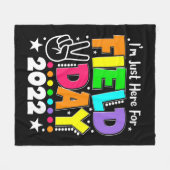 学校のフィールドの日先生フィールドDのためにここにいる フリースブランケット (正面(横))