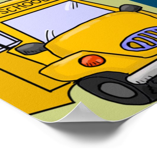 学校のフォトフレームの初日ポスター ポスター (角)