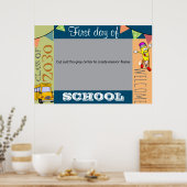 学校のフォトフレームの初日ポスター ポスター (キッチン)