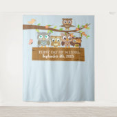 学校のフォトブースの第一日目の背景 タペストリー (正面)