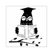 学校のフクロウ ラバースタンプ (インプリント)