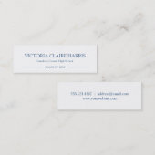 学校のプライドの卒業の挿入物の名刺の濃紺 コーリングカード (正面/裏面)