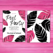 学校のプールパーティーで学期の終わりを祝おう 招待状