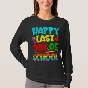 学校のポップ・アートの最後の日は楽しいファンニーの子供の動き Tシャツ